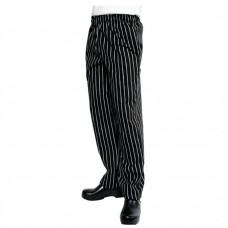 CG - Hospitality Grade White and Black Stripe Chefs Pant / Chefs Trouser / Chefs Wear