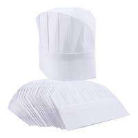 10 Pieces White Reusable / disposable Chefs Hat cap