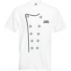 Chefs white double breasted t-shirt.