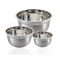 Stainless Steel Mixing Bowl Set of 3 High-Quality Kitchen Bowls, Suitable For Cooking Or Baking (20cm, 23.5cm, 26cm)