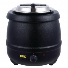 Buffalo Black Soup Kettle with Adjustable Heating - 10 Litres