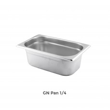 Stainless Steel GN Pan 1/4 Size Gastronorm Containers / Pans 100mm Depth