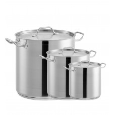 Set of Three Heavy Duty Stainless Commercial Cooking Pot 60L | 100L | 120L