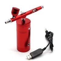 Airbrush Spray Paint Gun Air Compressor Drawing Tool For Art Painting Tattoo Craft Cake Air Brush Paint Sprayers 0.3mm With USB