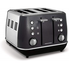 Morphy Richards Evoke 4 Slice Toaster 240105 Black Four Slice Toaster Black Toaster