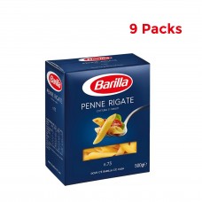 Barilla Plain Dried Penne Pasta - 1 Carton  (9 Packs)