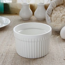 4 pieces Porcelain Bowl Set/Ramekin/Souffle dish/ Standard, 4-Piece, White 4 inches (10 cm), height: 2.5 inches (6 cm)