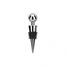 Alloy Wine Bottle Stopper with Black Rubber Grip