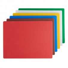 6 Set of 60X40X4 CM Heavy duty Plastic Chopping Boards Red, Yellow, Green, Blue, White, Brown