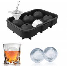  Black Round Silicon Ice Cube Ball Maker | Sphere Ice Mould