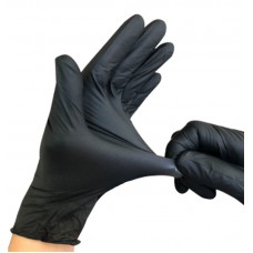 100 Pcs Chefs Black Nitrile Glove 