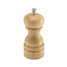 13cm Wooden Pepper Mill With  Adjustable Coarseness Fine to Coarse