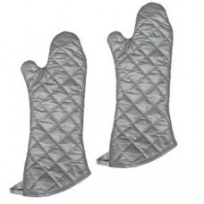 16 Inches Oven Mitts 1 Pair of Quilted Cotton Lining - Heat Resistant Kitchen Gloves,Flame Oven Mitt Set